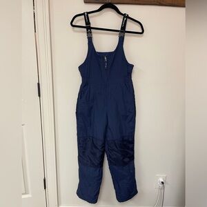 L.L. Bean: Kids Navy Snow Bibs, Size 12